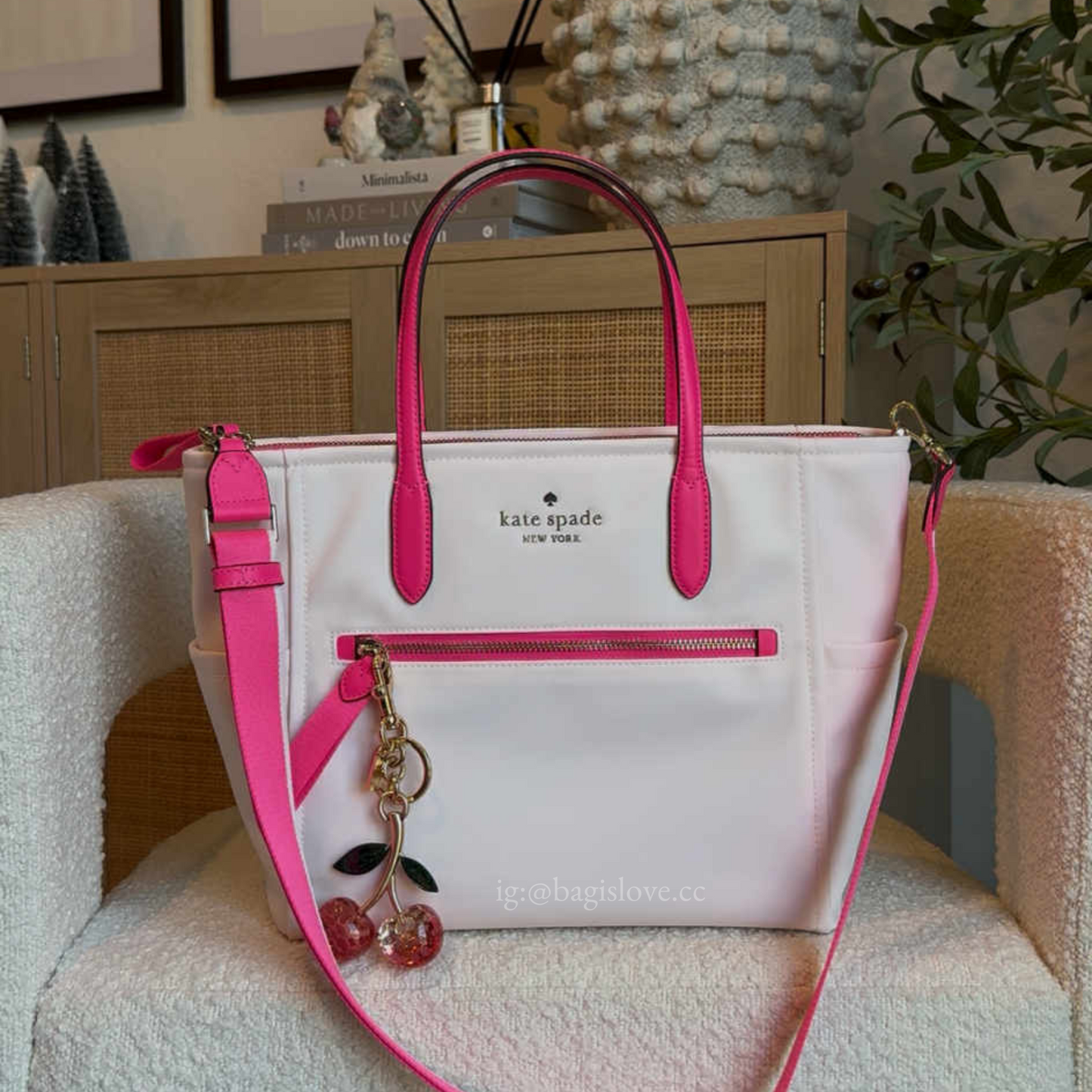 Chelsea Medium Satchel in Blush Cloud