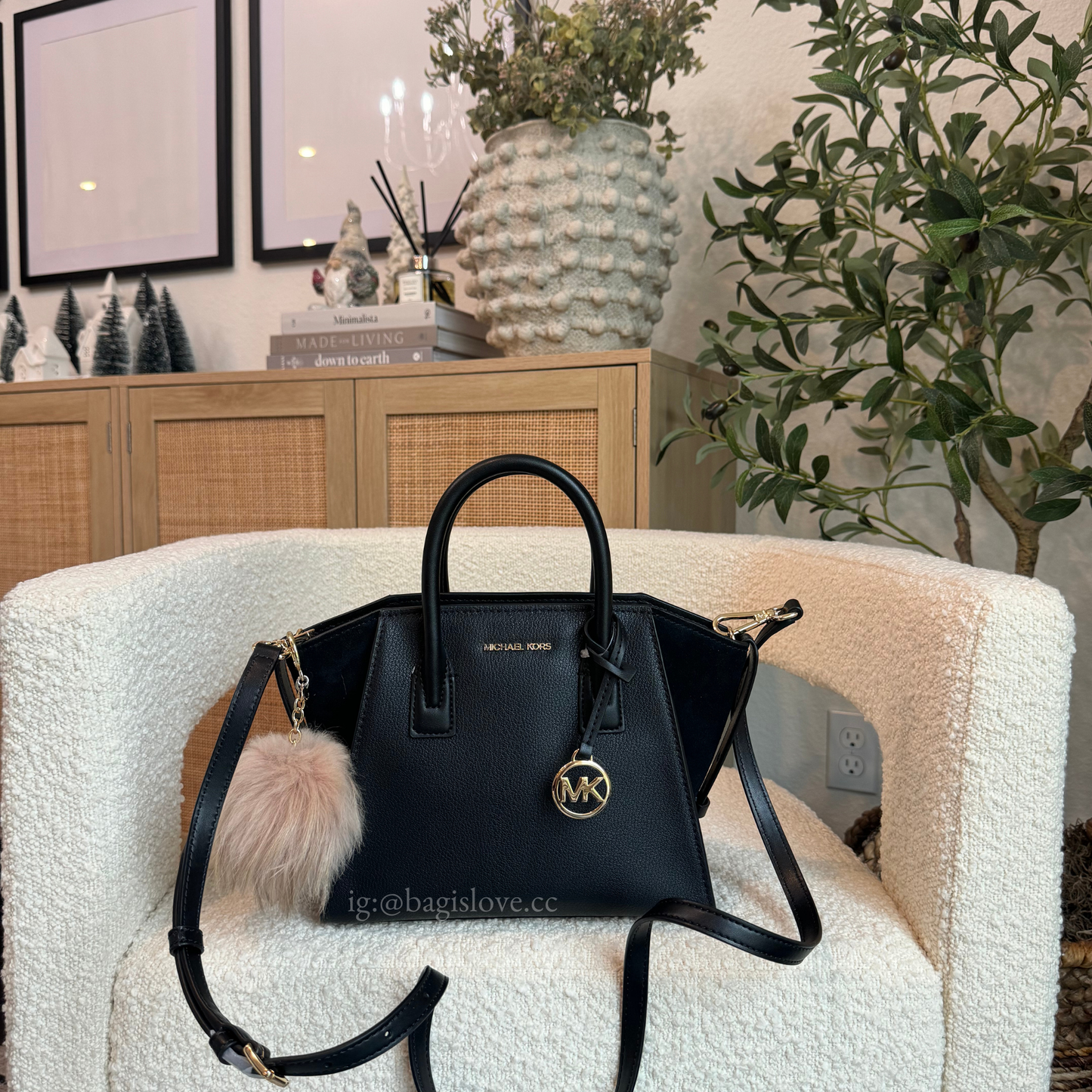 Avril Small Leather Top-Zip Satchel