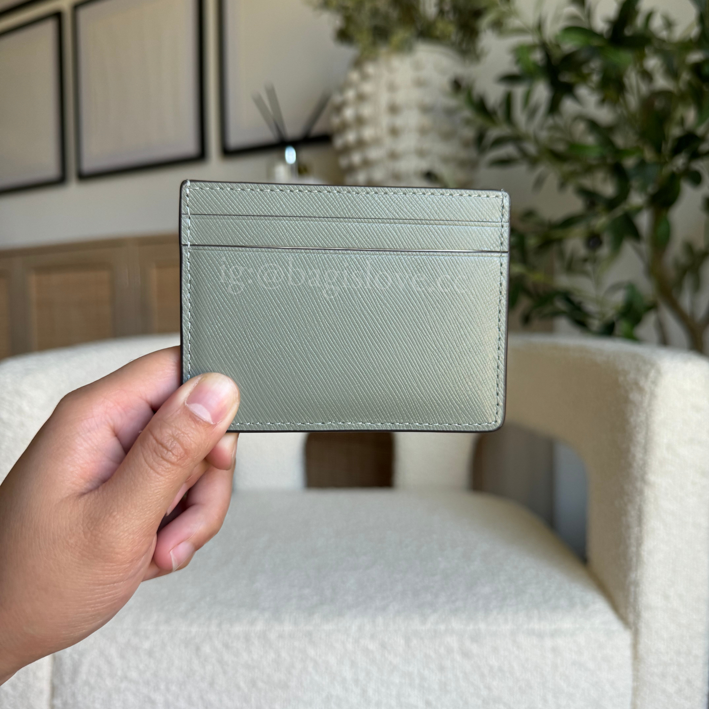 Madison Small Slim Card Holder in Sage Green (8-10 weeks arrival 📦🌊)