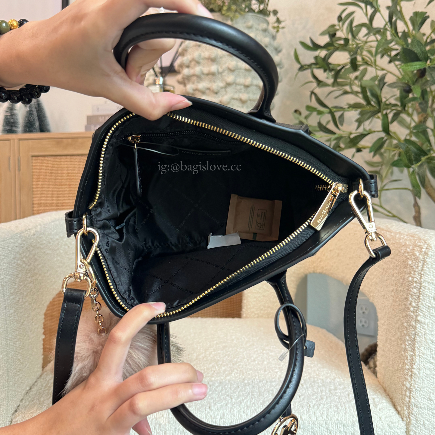 Avril Small Leather Top-Zip Satchel