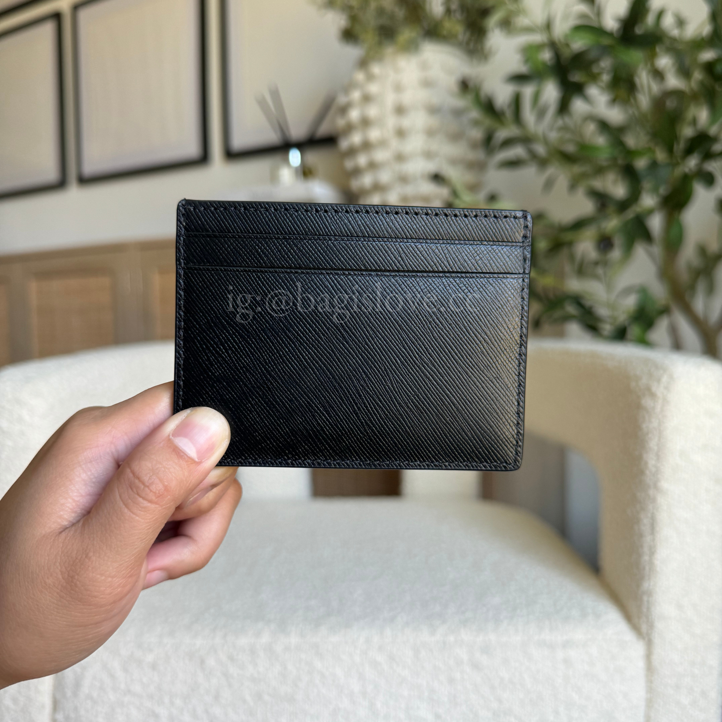 Madison Small Slim Card Holder in Black (8-10 weeks arrival 📦🌊)