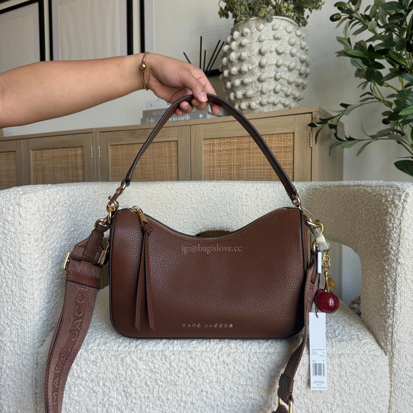 Drifter Large Hobo Bag in Cognac