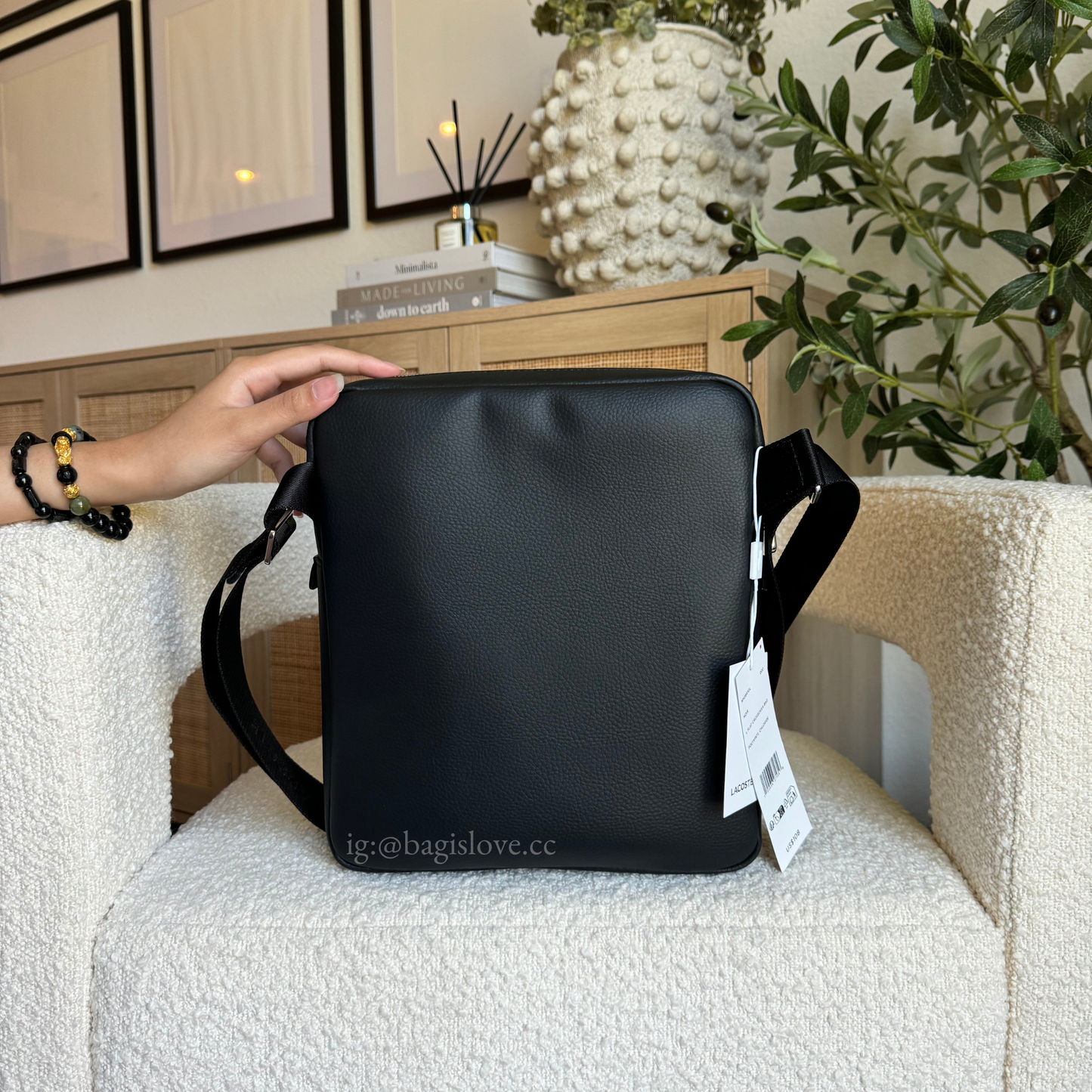 Lacoste Large Crossbody Bag in Black (8 weeks eta 🌊)