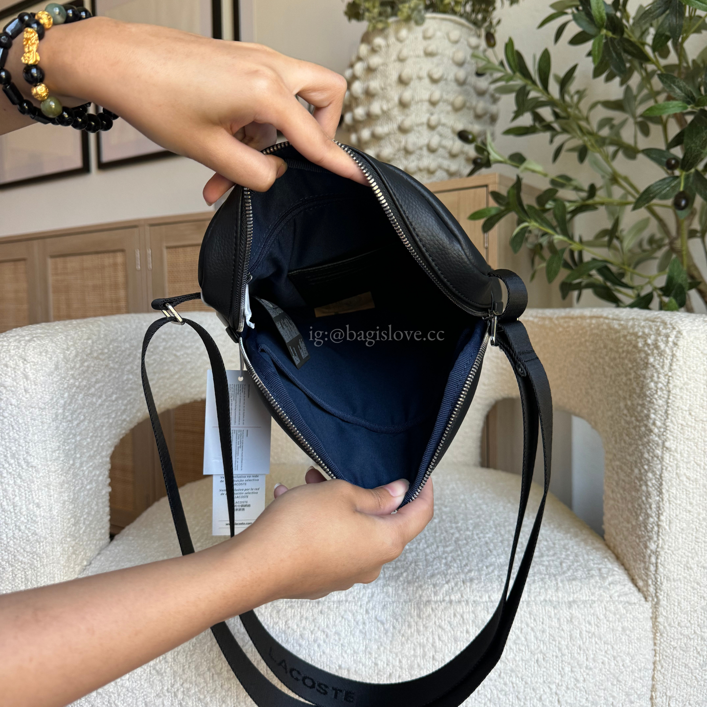 Lacoste Large Crossbody Bag in Black (8 weeks eta 🌊)