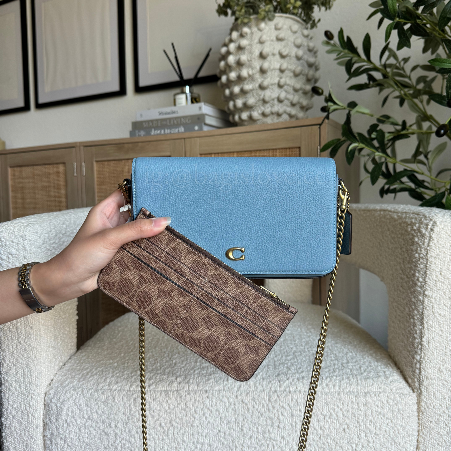 Mila Crossbody Bag With Signature Canvas (8-10 weeks arrival 📦🌊)