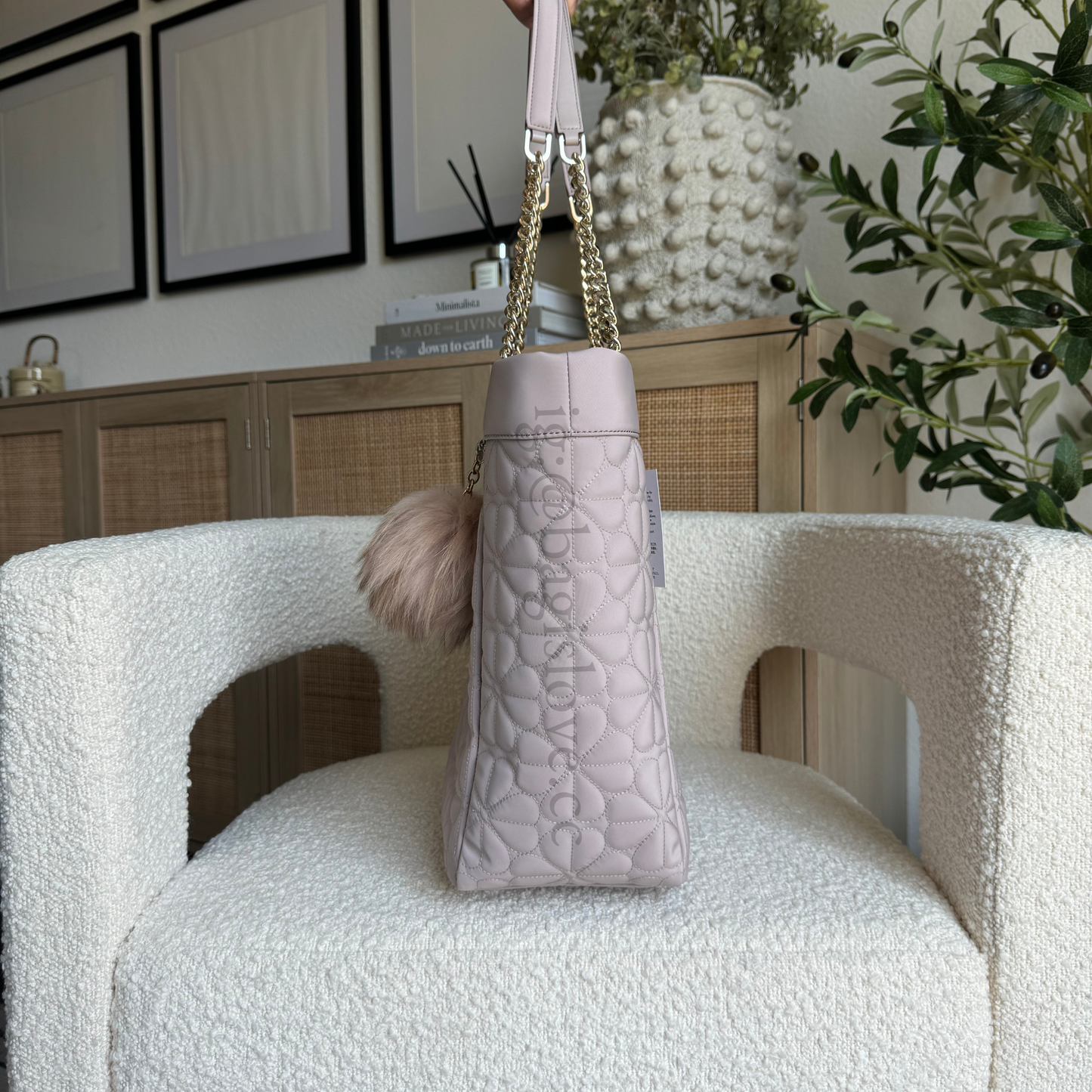 Spade Flower Quilted Fabric XL Tote in Amethyst (8-10 weeks arrival 📦🌊)