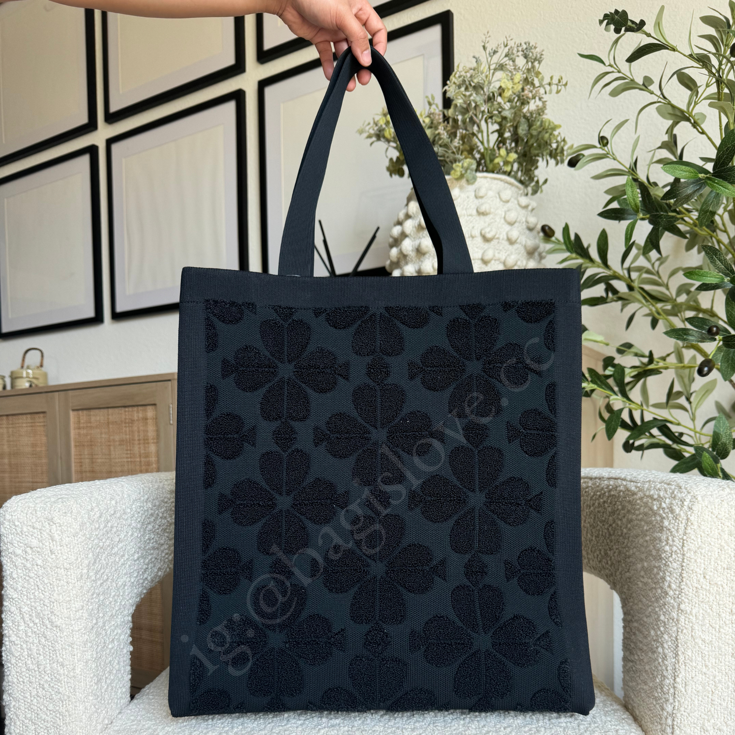 Brooke Terry Carryall Large Tote in Black (8-10 weeks arrival π¦π)