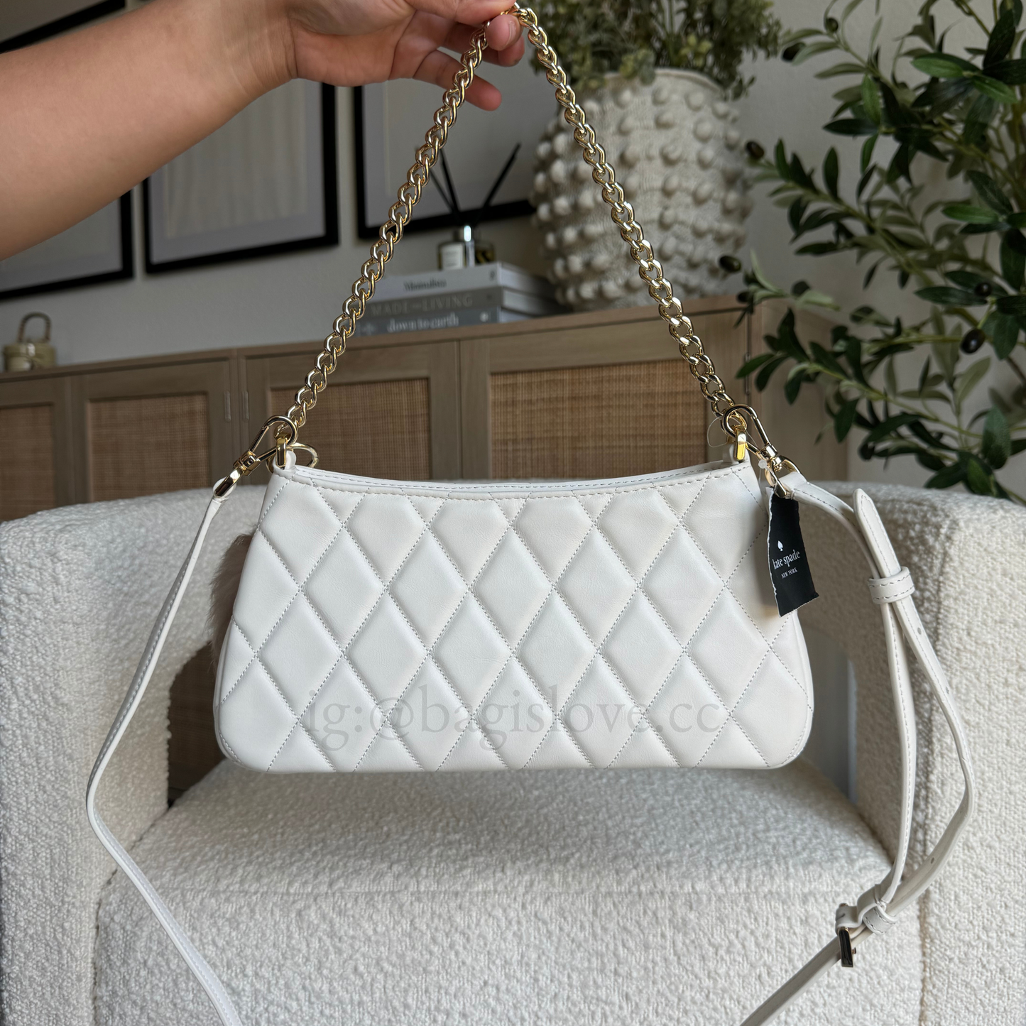 Carey Small Convertible Crossbody in White (8-10 weeks arrival 📦🌊)