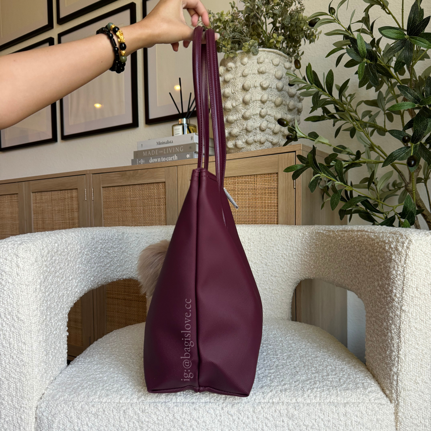 Women's Large L.12.12 Concept Tote in Expresso Red (in transit 📦)