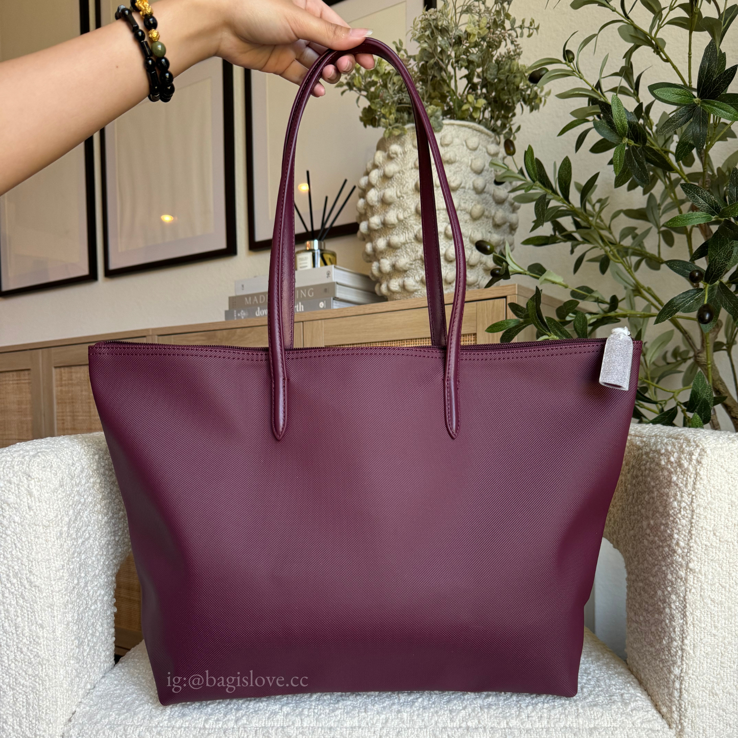 Women's Large L.12.12 Concept Tote in Expresso Red (in transit 📦)