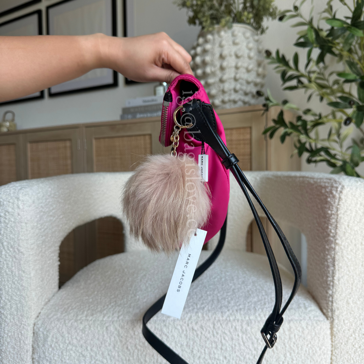 Preppy Nylon Mini Natasha Crossbody Bag in Hot Pink (8-10 weeks arrival 📦🌊)