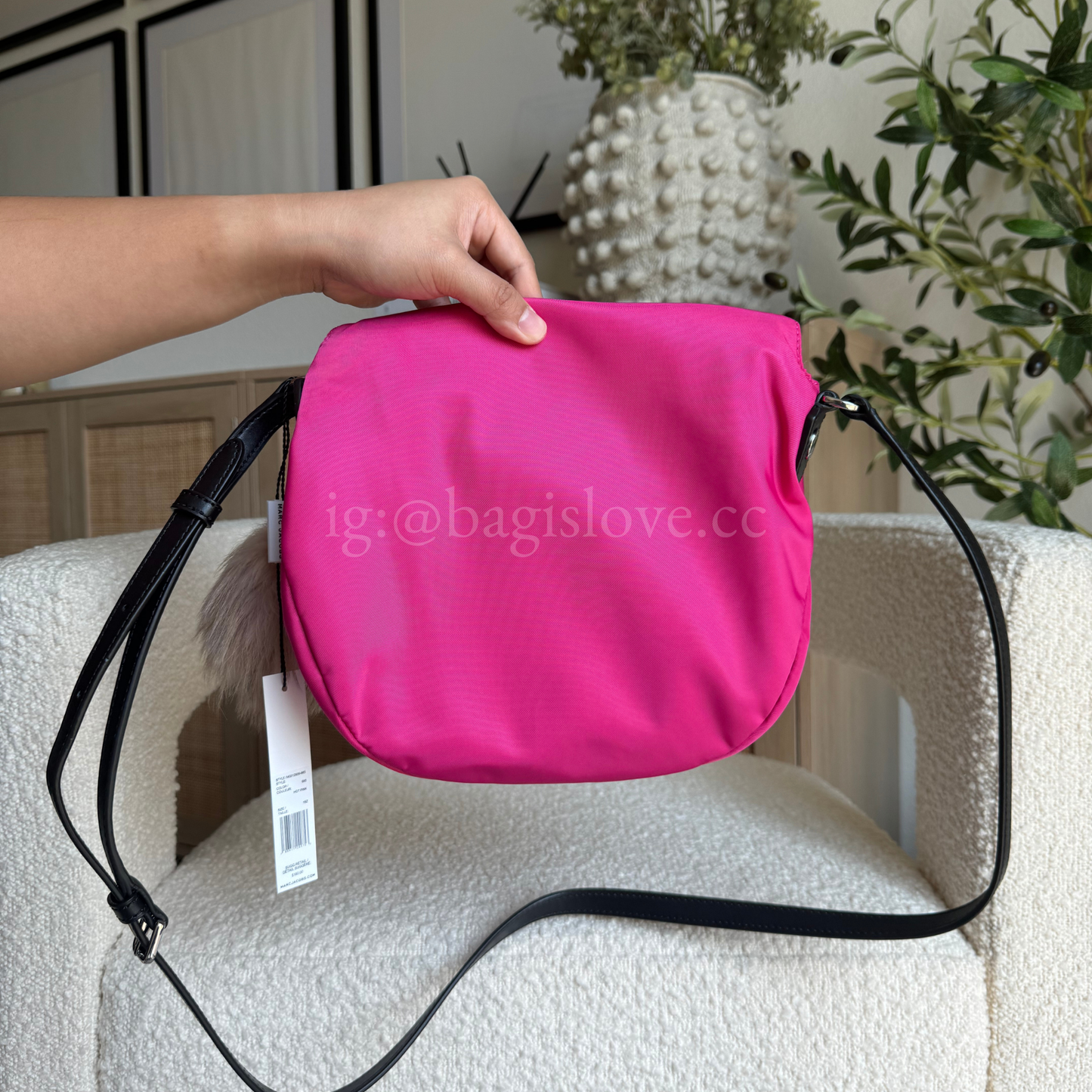 Preppy Nylon Mini Natasha Crossbody Bag in Hot Pink (8-10 weeks arrival 📦🌊)