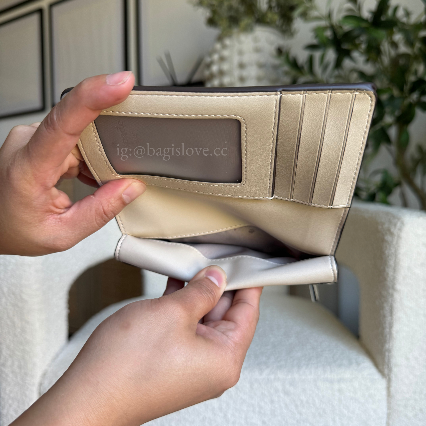 Spade Flower Medium Bifold Wallet in Beige Gray (8-10 weeks arrival 📦🌊)