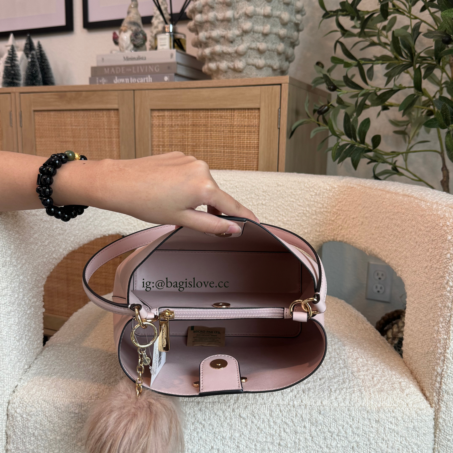 Pratt Medium Shoulder Bag in Powder Blush