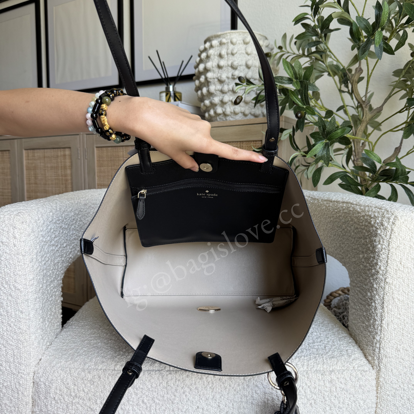 Tessa Tote Bag in Black (in-transit✨)