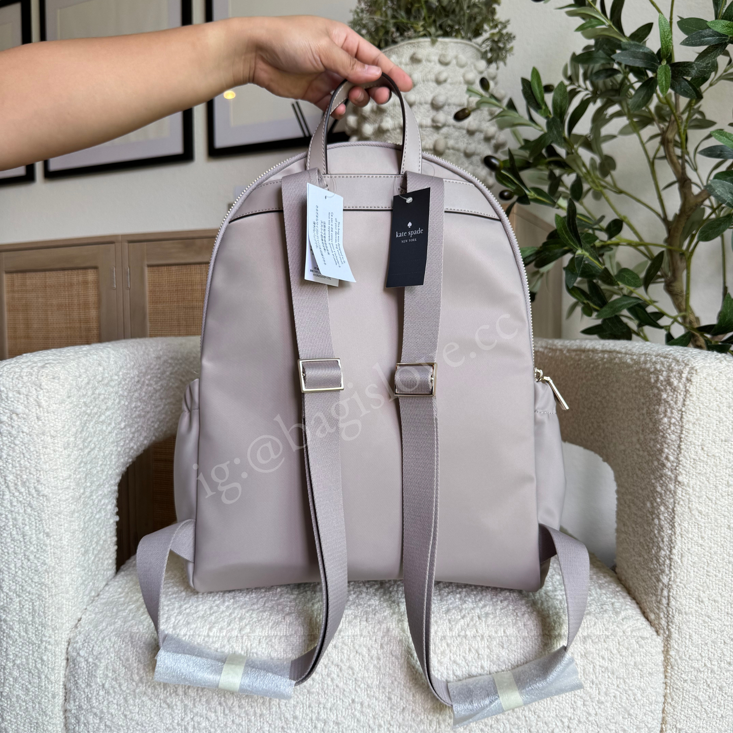 Carter Nylon Large Backpack in Cozy Grey (in transit 8-10 weeks📦)