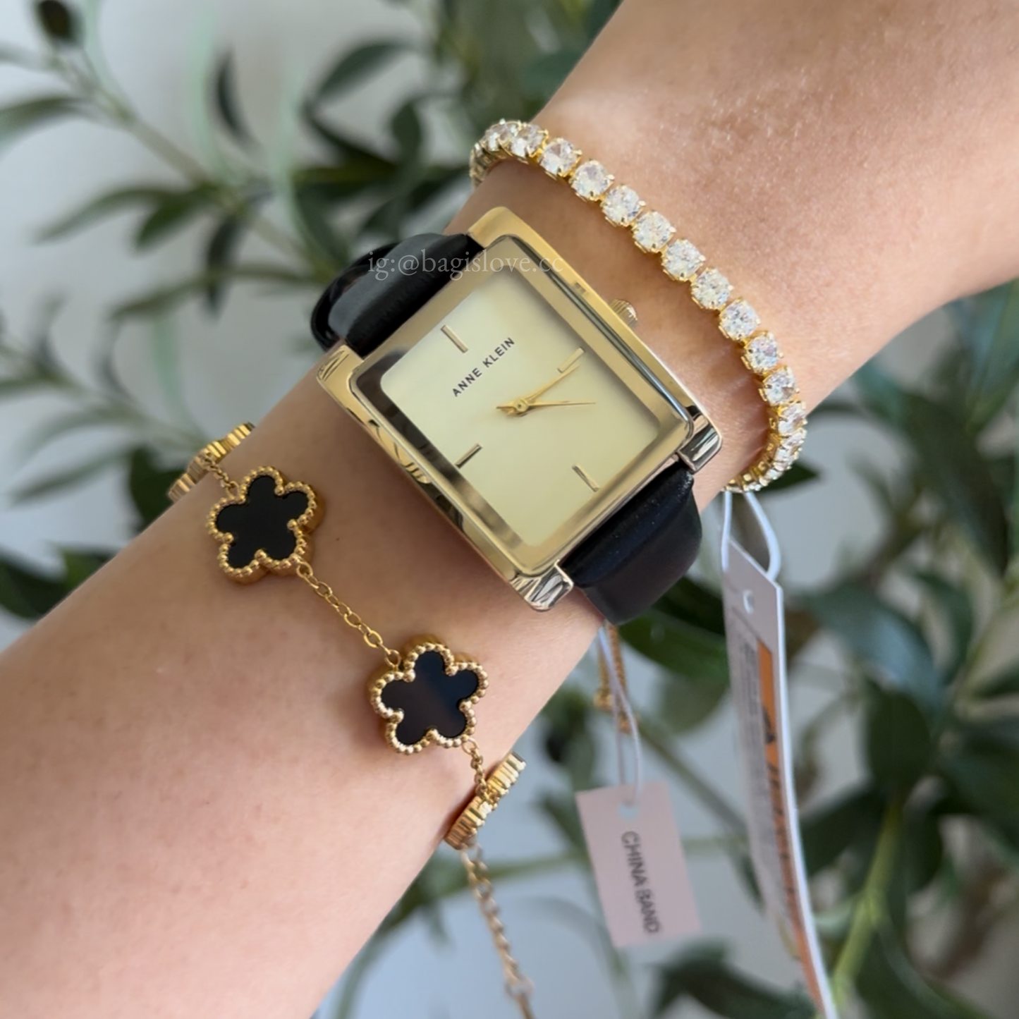 Anne Klein Women's Leather Strap Watch