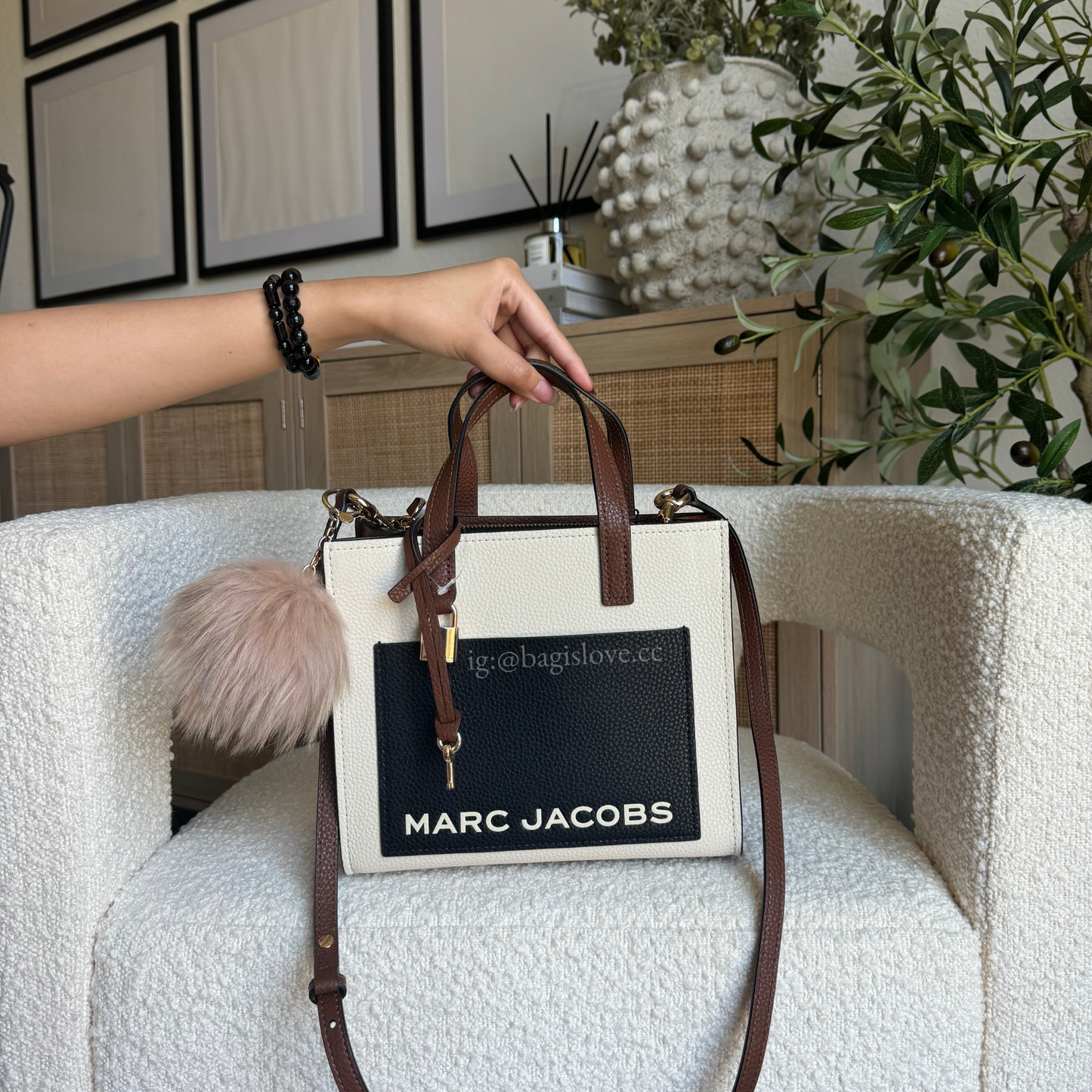 Mini Grind Tote in Black-Brown-White Multi (in transit ✨✈️)