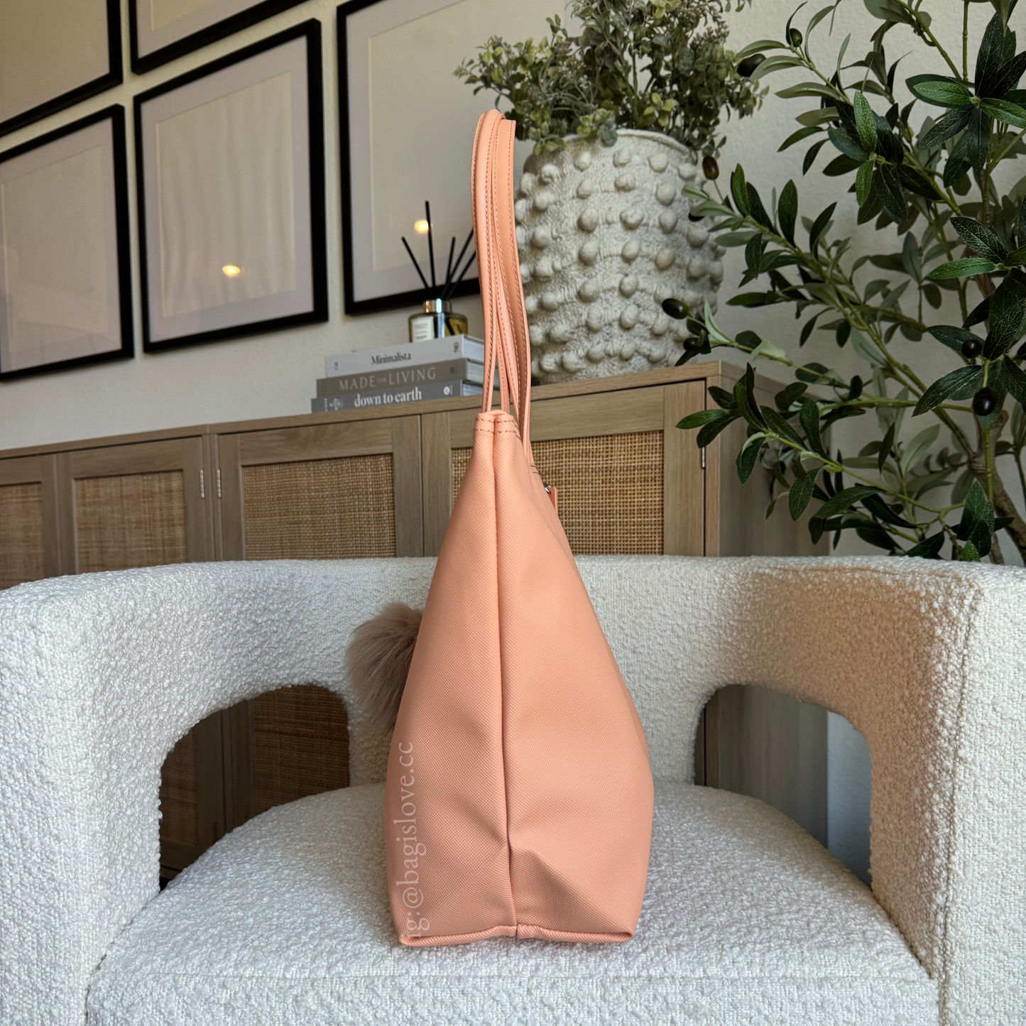Women's Large L.12.12 Concept Tote in Reseda Pink in Recifal Orange (8 weeks eta 🌊)