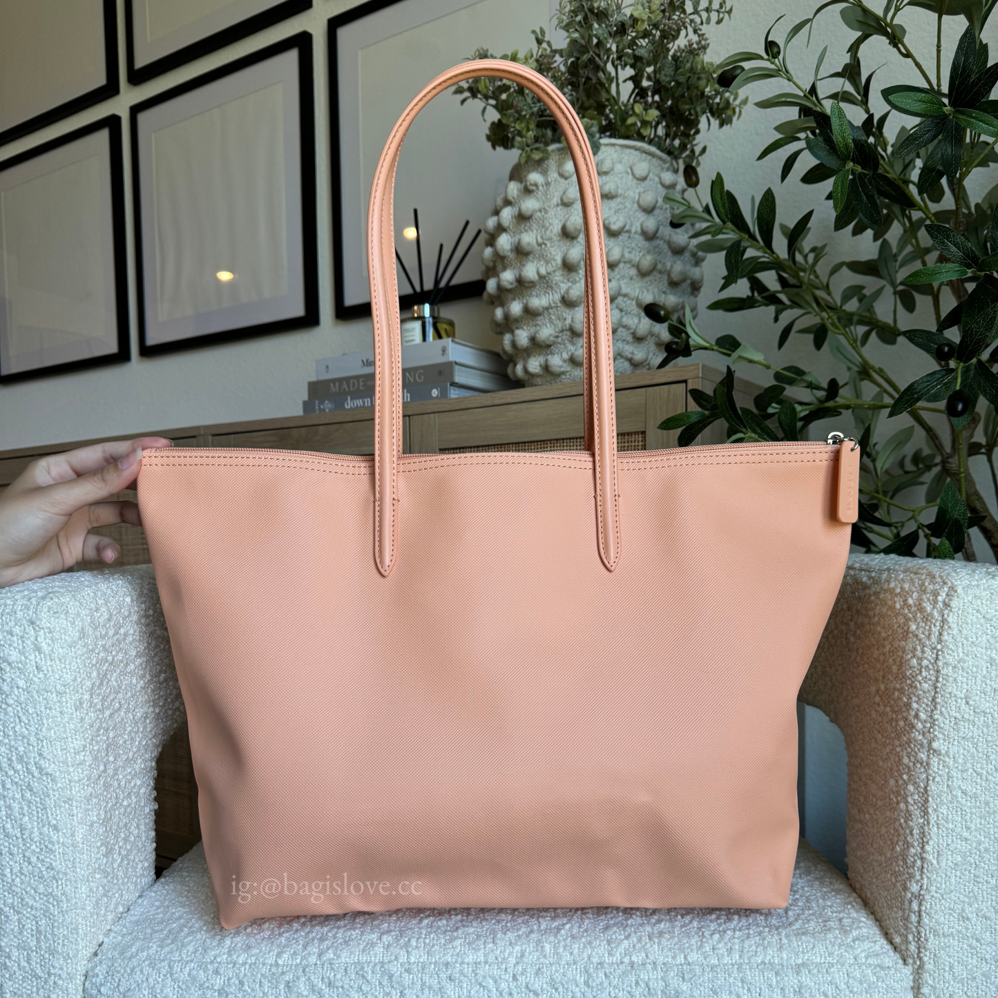 Women's Large L.12.12 Concept Tote in Reseda Pink in Recifal Orange (8 weeks eta 🌊)
