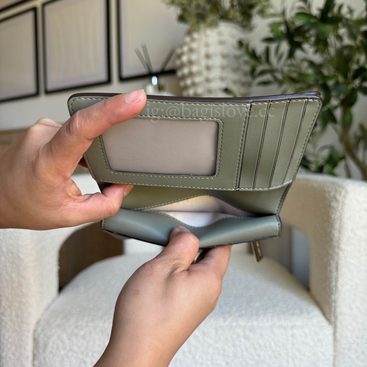 Madison Medium Bifold Wallet in Sage Green (8-10 weeks arrival 📦🌊)