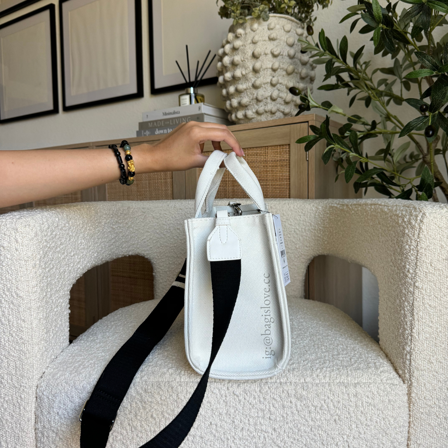 Hadlee Small Tote Bag in White (8 weeks eta)