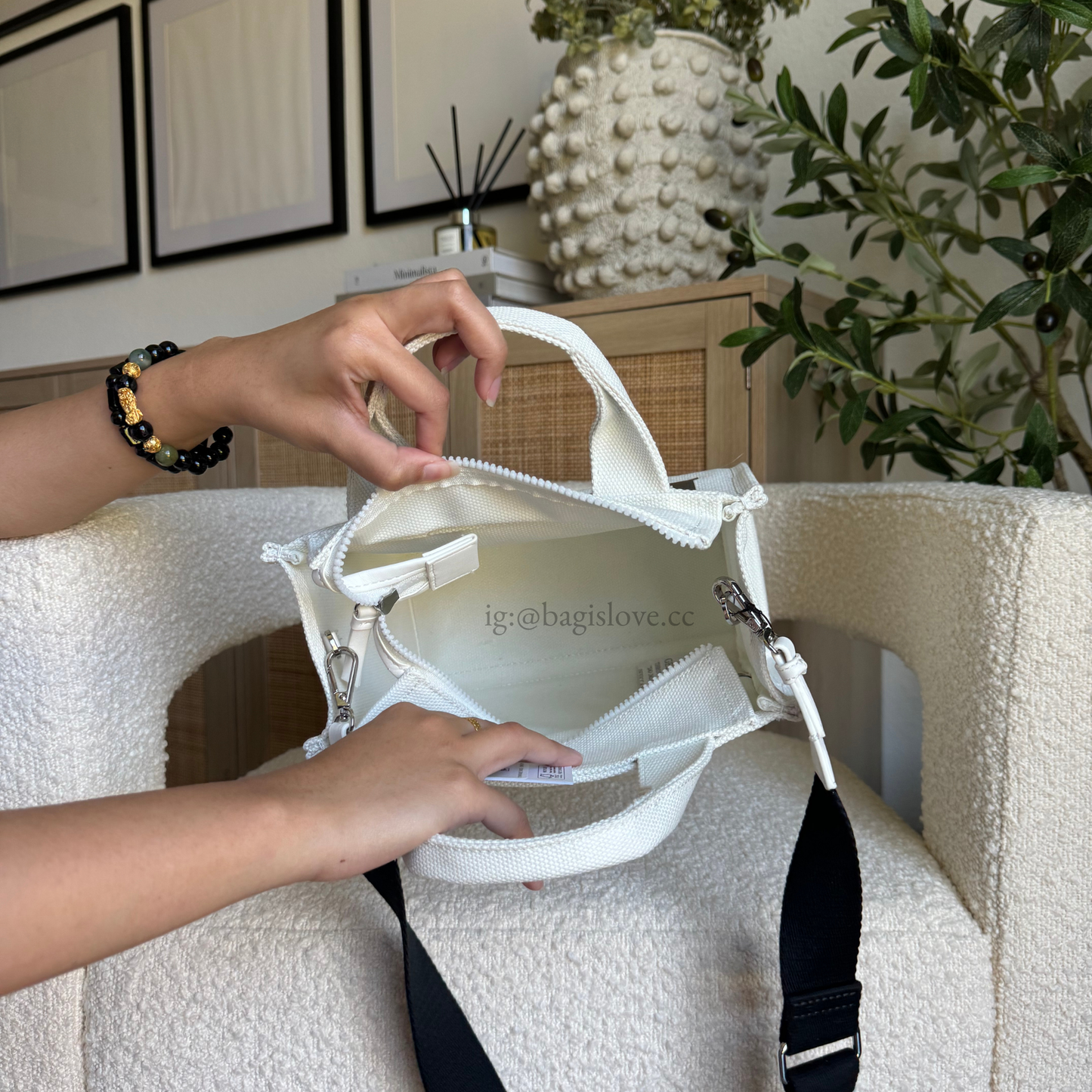 Hadlee Small Tote Bag in White (8 weeks eta)