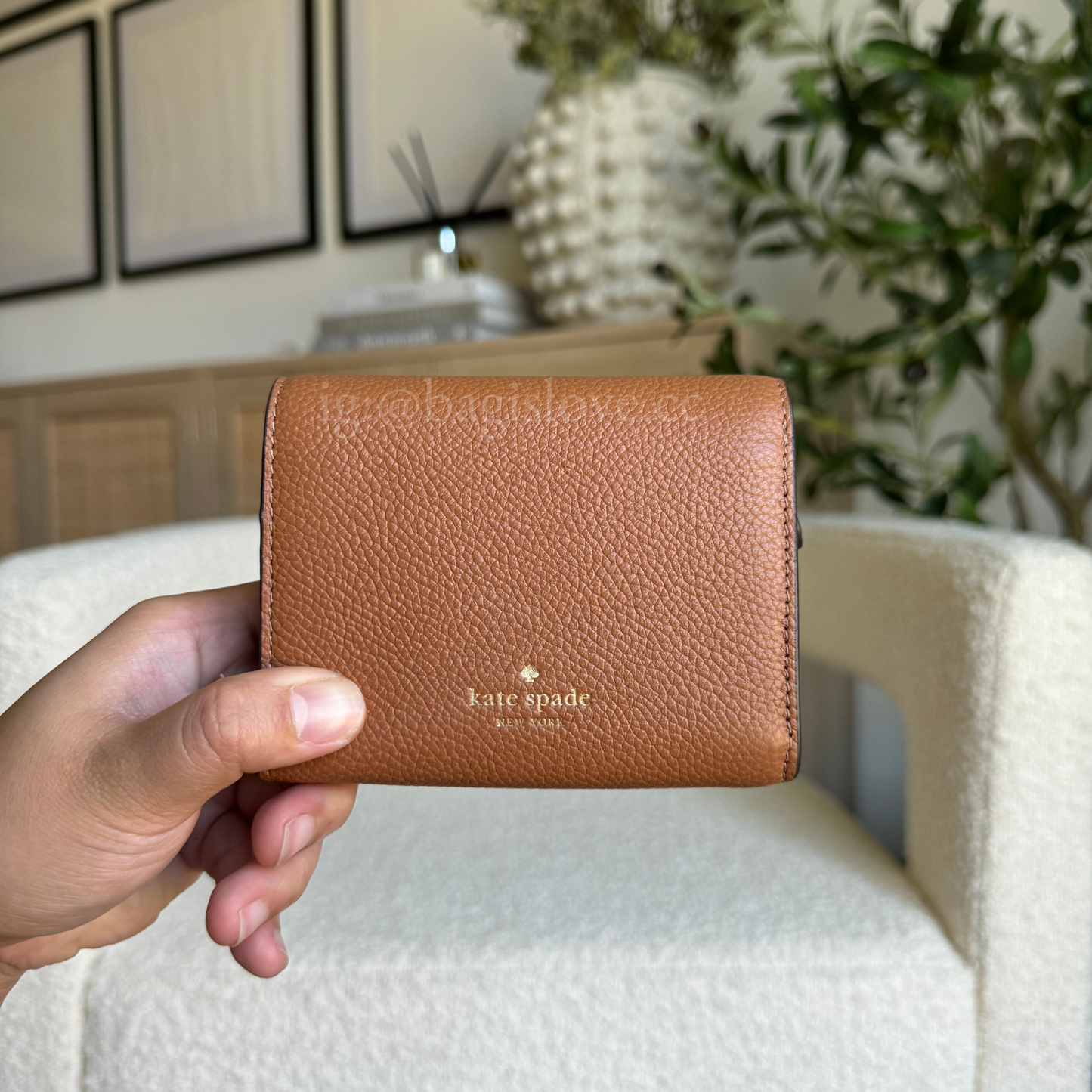Kayla Small L-Zip Wallet in Brown (8-10 weeks arrival 📦🌊)