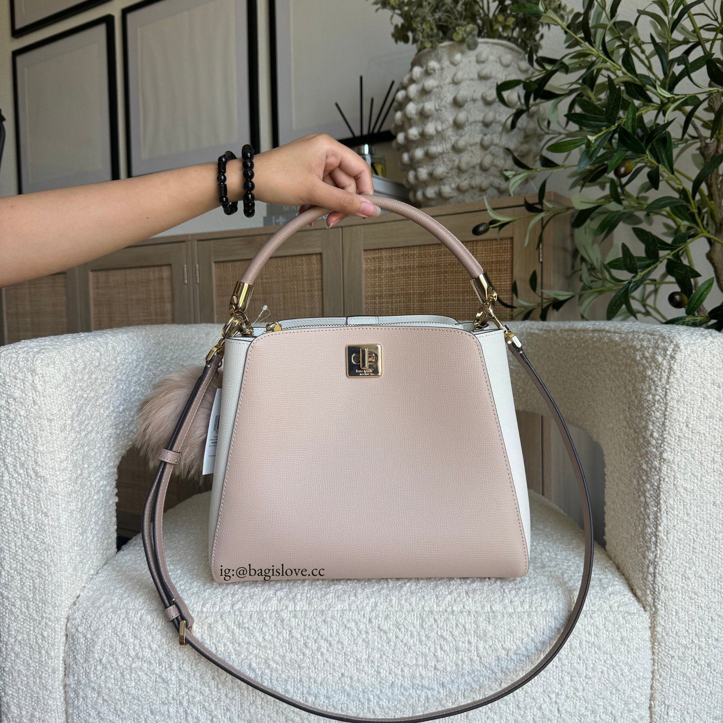 Phoebe Medium Top Handle Bag In Toasted Hazelnut Multi (8 weeks eta🌊📦)