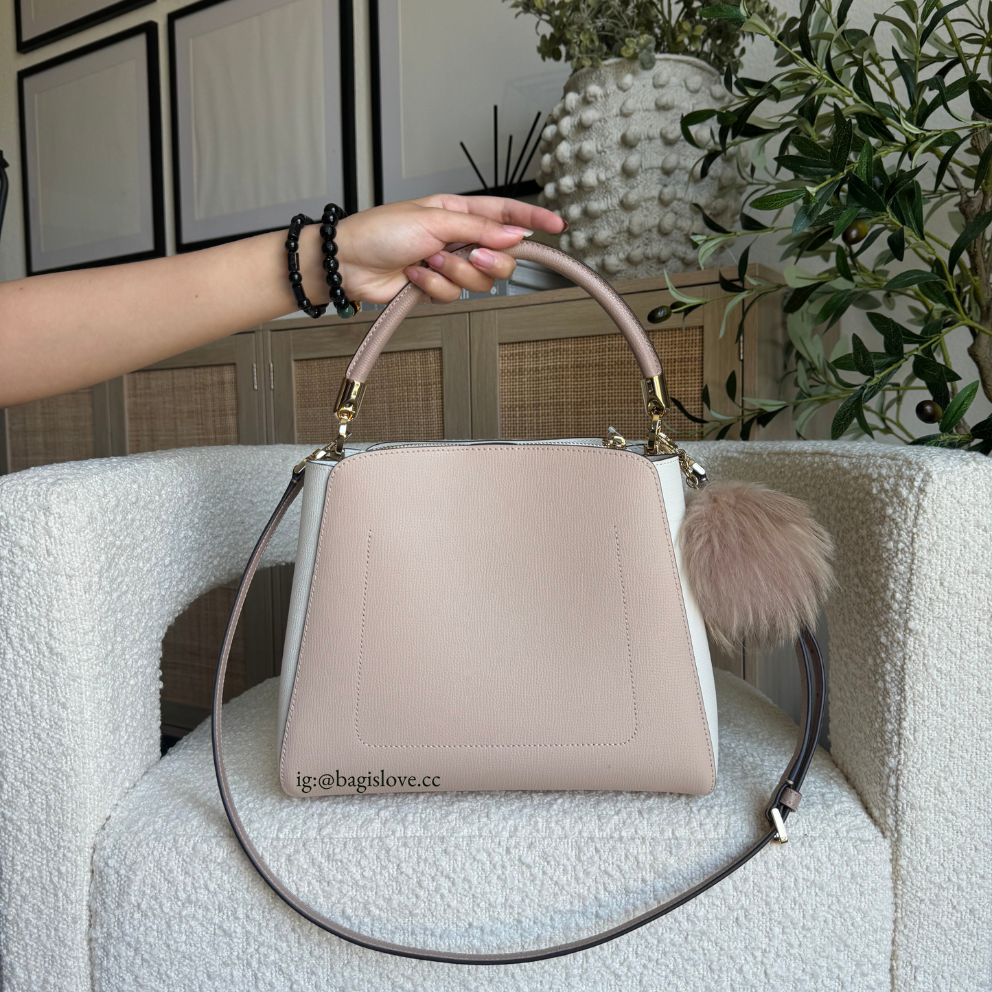 Phoebe Medium Top Handle Bag In Toasted Hazelnut Multi (8 weeks eta🌊📦)