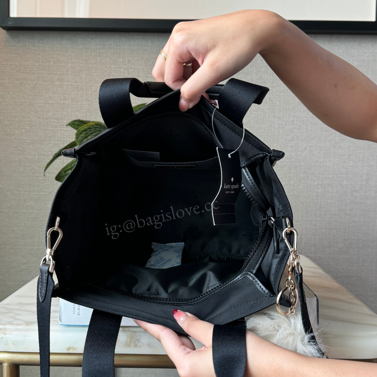 Kip Nylon Small Tote in Black (in-transit✨)