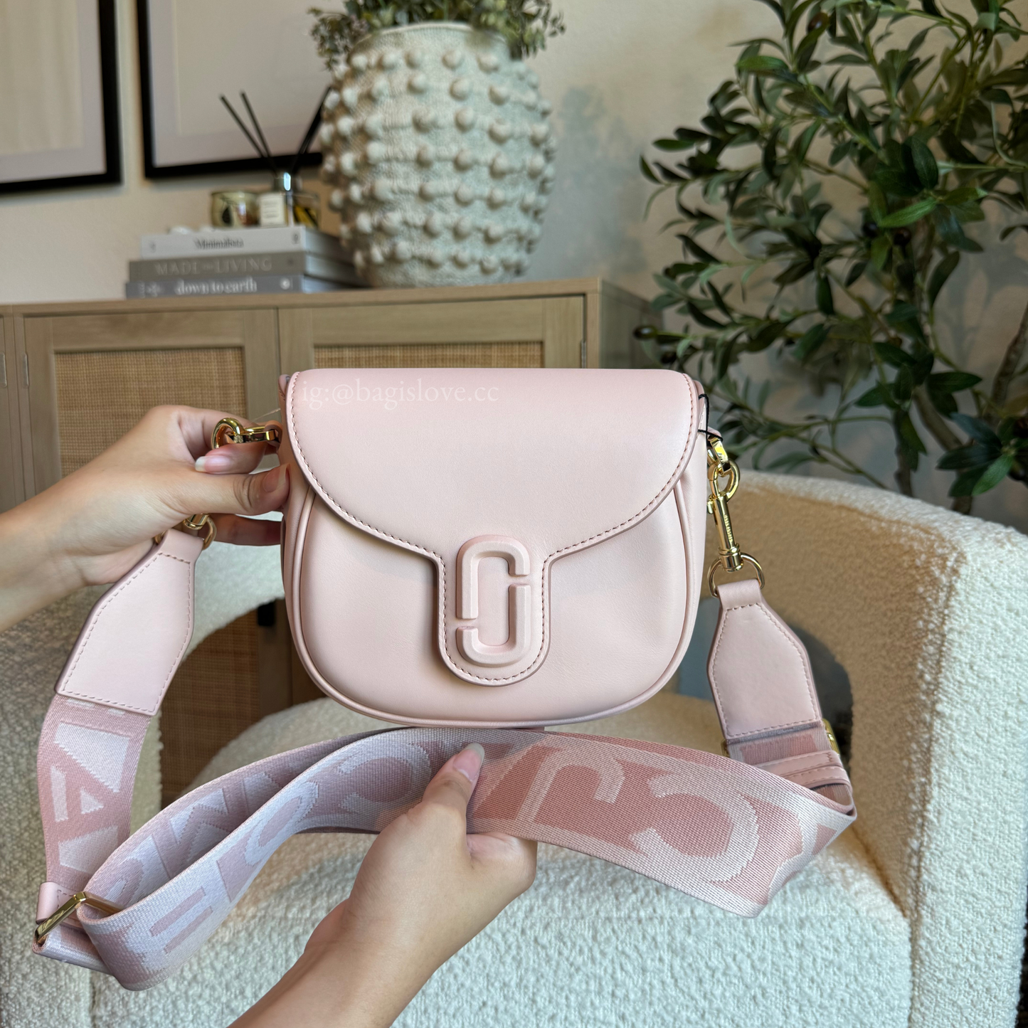 The Covered J Marc Saddle Bag in Rose