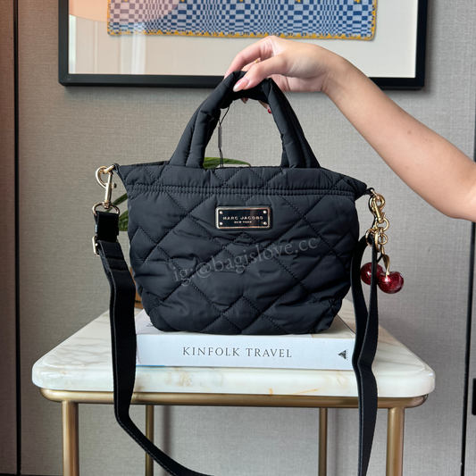 Marc Jacobs Mini Nylon Quilted Tote in Black