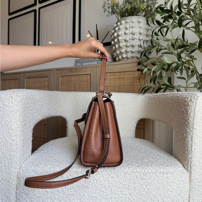 Riley Suede Top Handle Bag