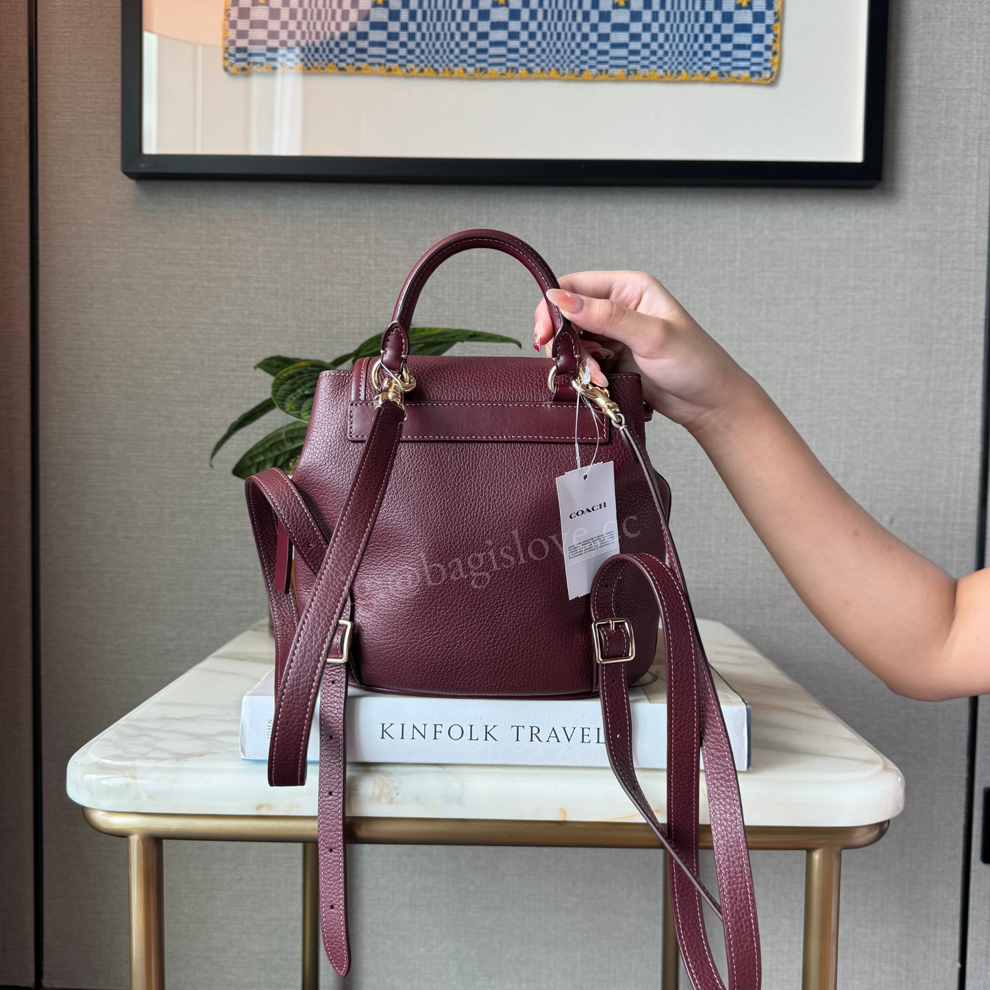 Hadley Backpack in Dark Wine