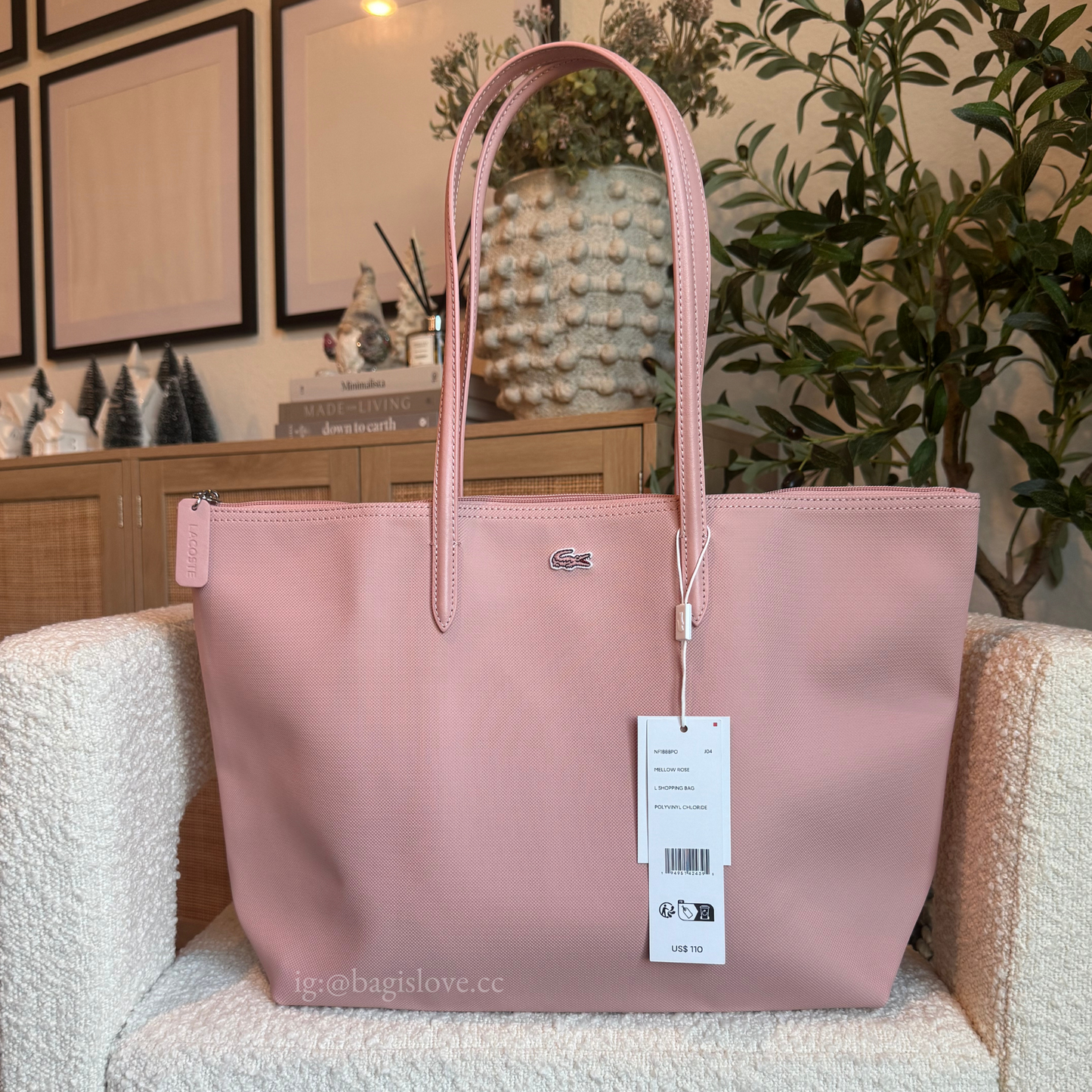 Women's Large L.12.12 Concept Tote in Pink