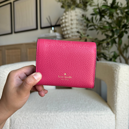 Kayla Small L-Zip Wallet in Pink (8-10 weeks arrival 📦🌊)