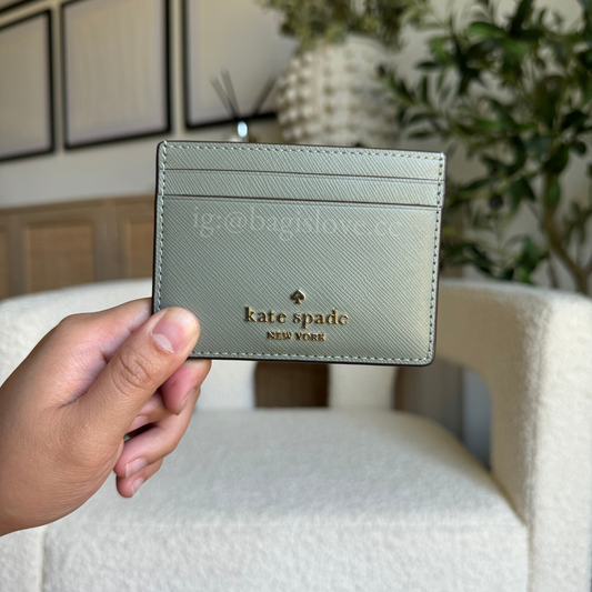 Madison Small Slim Card Holder in Sage Green (8-10 weeks arrival 📦🌊)
