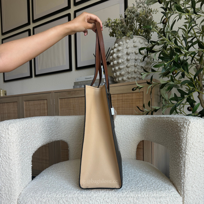 Large Grind Tote Bag in Black-White-Tan Multi (In transit 2 weeks arrival✈️)