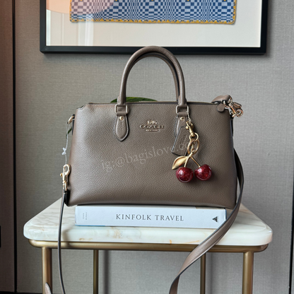 Georgia Satchel Bag in Dark Stone