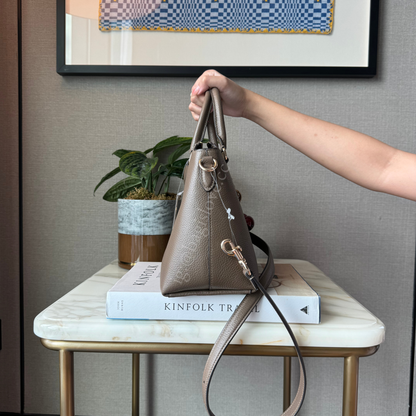 Georgia Satchel Bag in Dark Stone