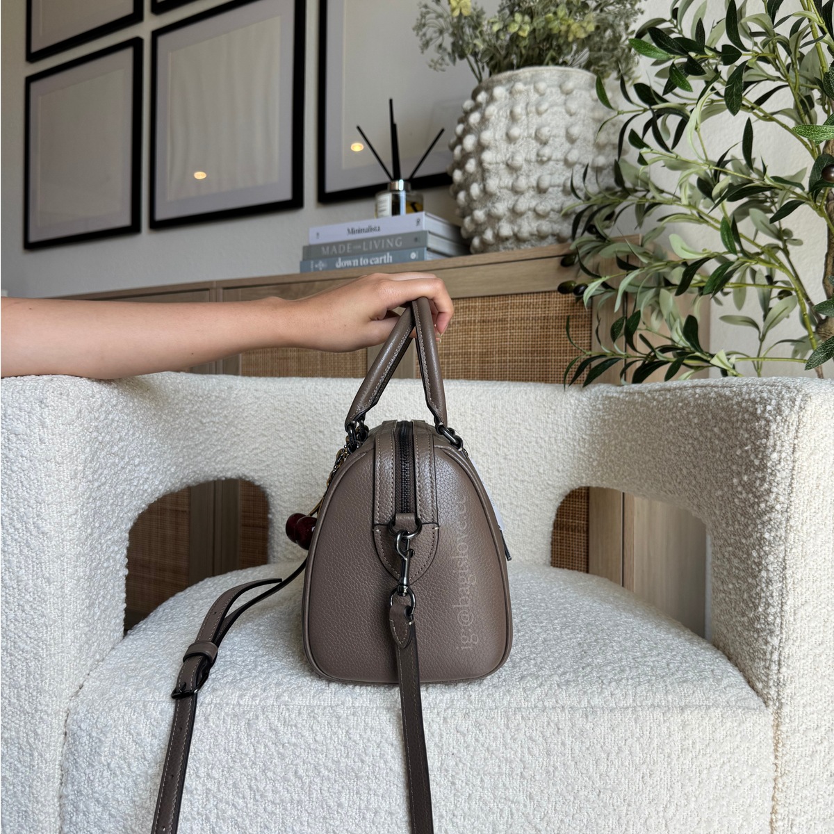 Rowan Satchel Bag in Dark Stone (in transit 🌊)