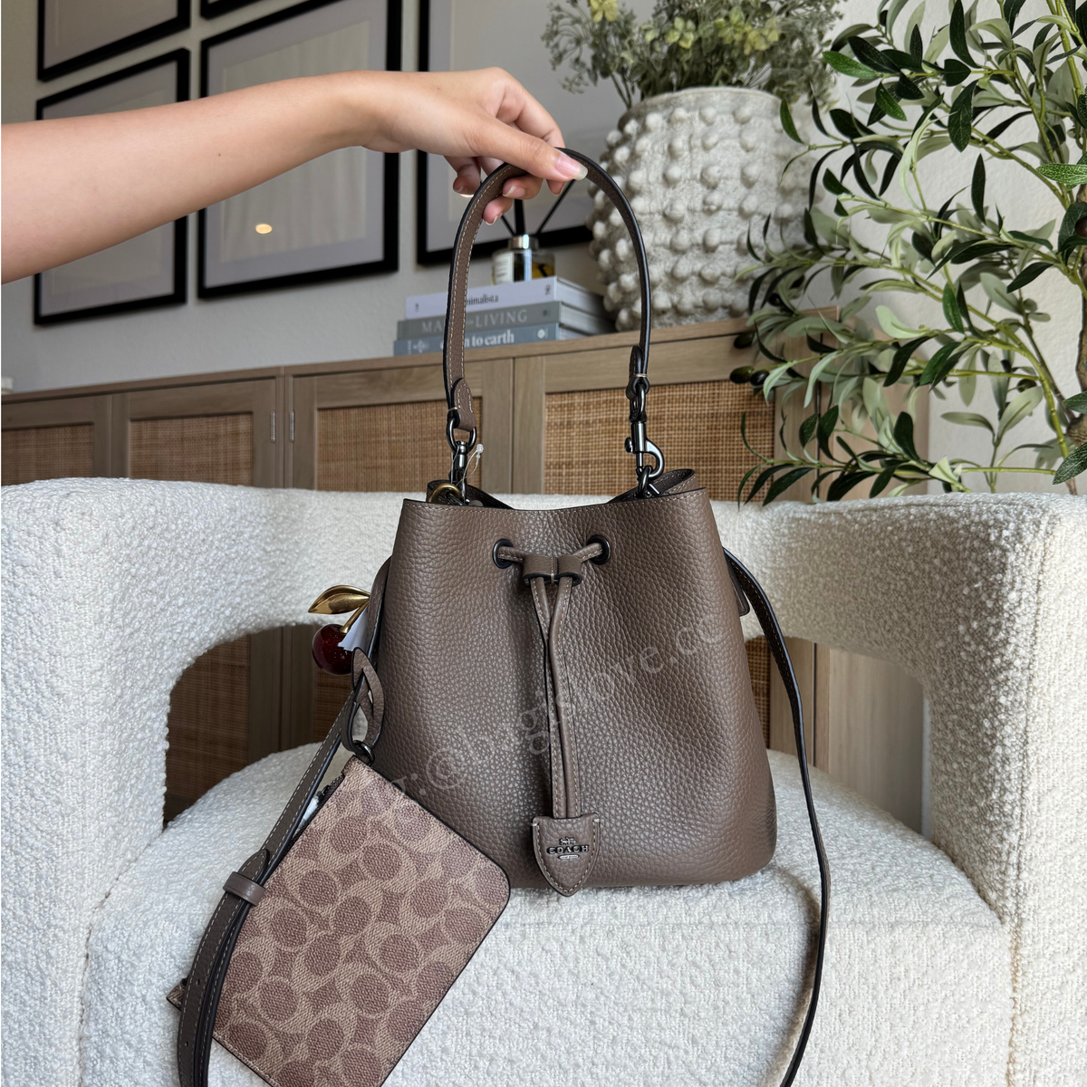 Rowan Satchel Bag in Dark Stone (in transit 🌊)