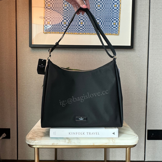 Carter Nylon Large Convertible Crossbody in Black