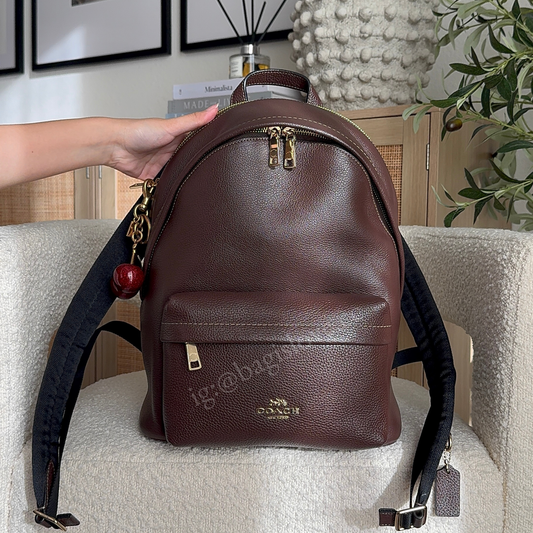 Taylor Small Backpack in Brown Pebbled Leather (in transit)✈️✨