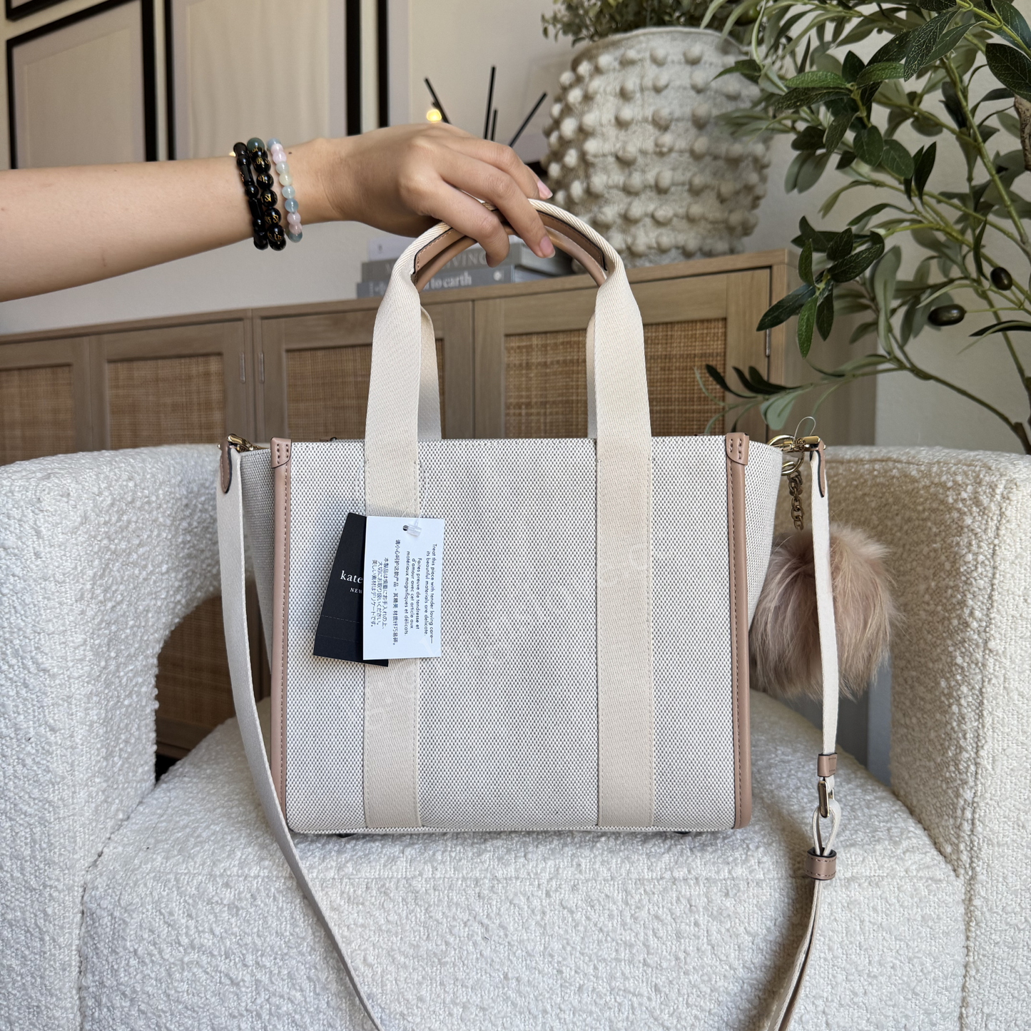 Kip Small Canvas Tote in Fawn