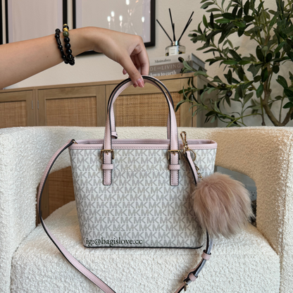 Jet Set Travel Small Logo Top-Zip Tote Bag in Cream (8 weeks arrival 📦🌊)