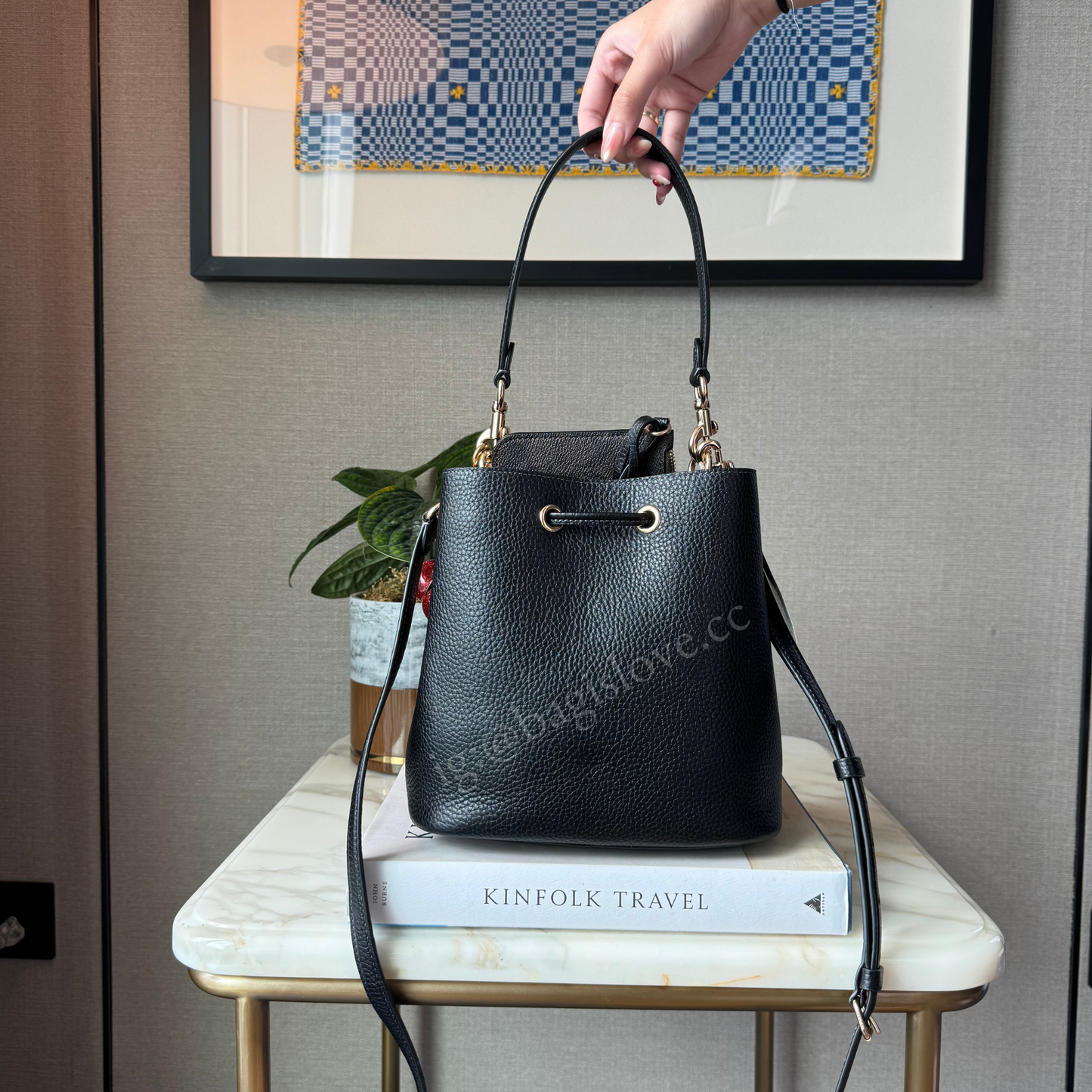 Rowan Bucket Bag in Black