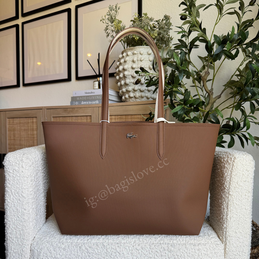Anna Reversible Tote Bag in Brown and White (in transit)✨🌊 (full payment required)