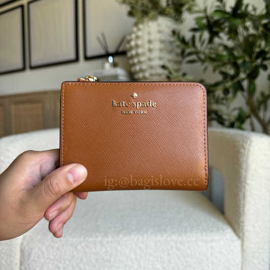 Madison Small L-Zip Wallet in Brown (8-10 weeks arrival 📦🌊)